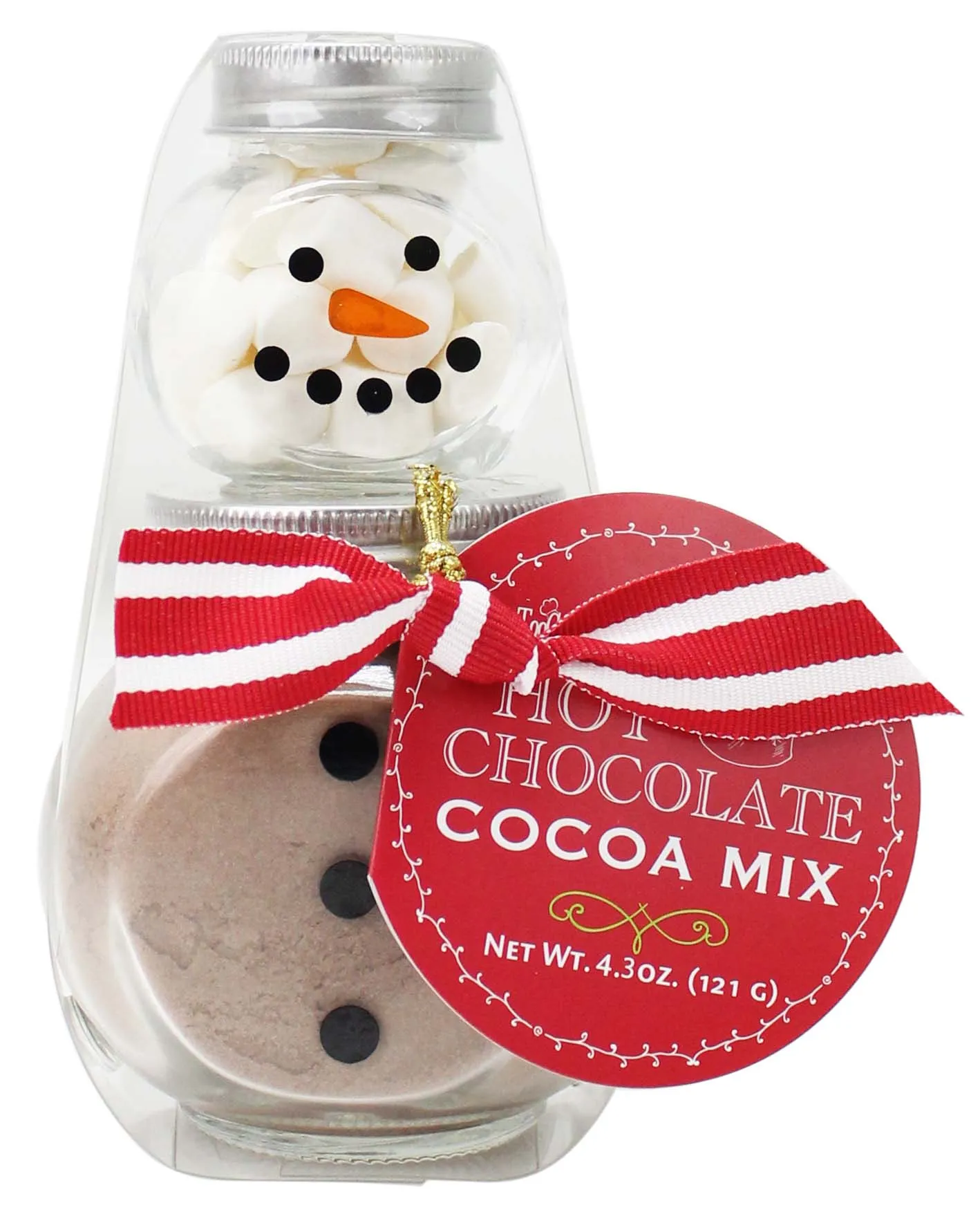 2 Stack Glass Jar - Snowman Cocoa Set