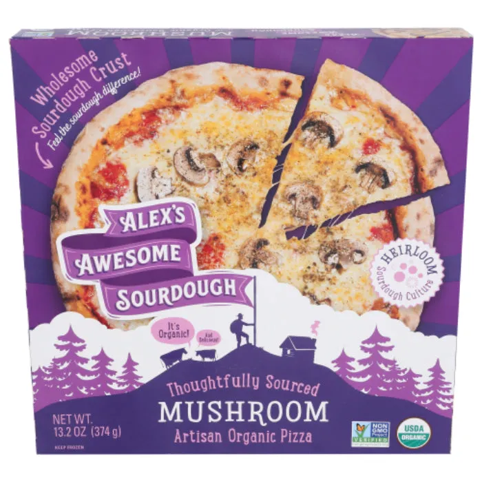 Alex's Awesome - Sourdough Pizza Sourdough Mushroom, 13.2 Oz - Pack of 6