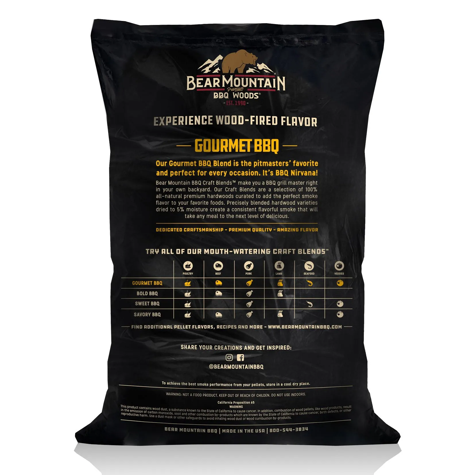 Bear Mountain BBQ FK90 Craft Blends Hardwood Gourmet Blend Smoker Pellets, 20 Lb