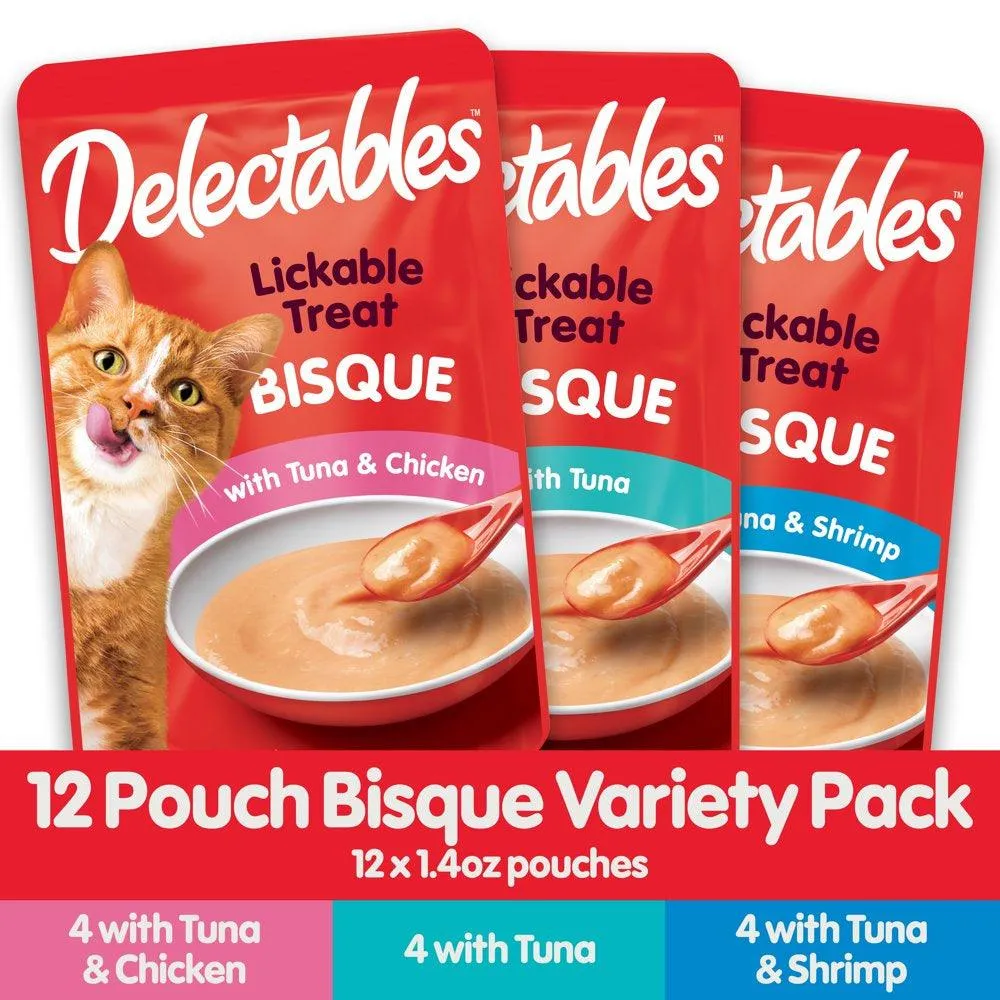 Bisque Lickable Cat Treats Variety 12 Count