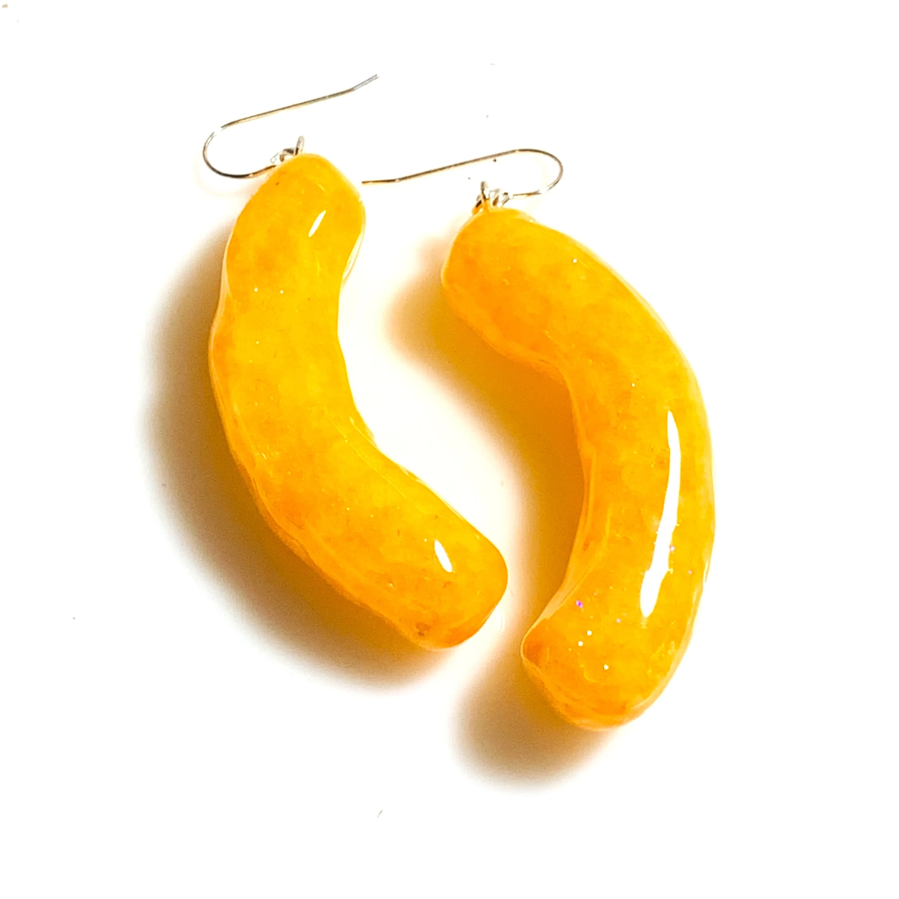 Cheese Puff Snack Earrings