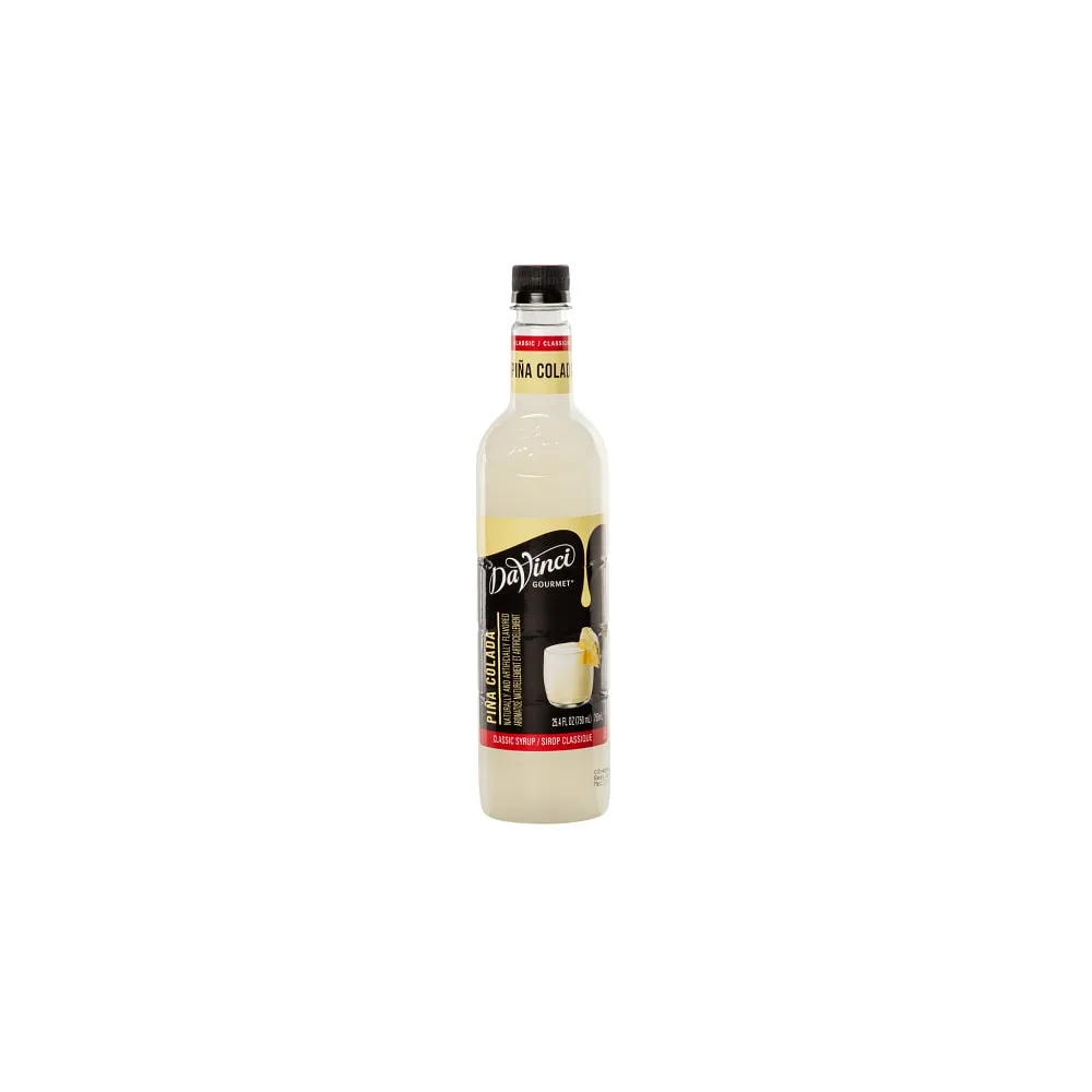 Classic Pina Colada Syrup, Set of 4, 750 ml Each, Plastic Bottles