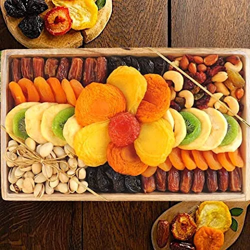 Dried Fruit and Nuts Gift Tray, Gourmet Gift Box, Ideal for Holiday