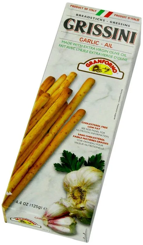 GRANFORNO GIRSSINI GARLIC BREADSTICKS 4.4 OZ BOX