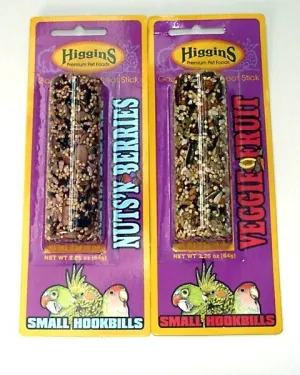 Higgins Treat Sticks Small Parrot Veggie Fruit 2.26 Oz