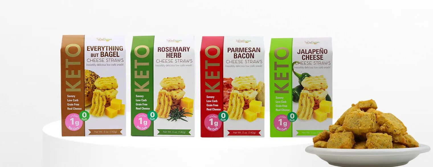 Keto Cheese Straws - Bacon Parm, Jalapeno Cheese, & More!