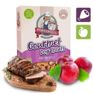 Montgomerys gourmet dog treats pork and apple 1kg