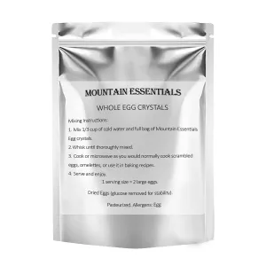 Mountain Essentials Dehydrated Whole Powdered Egg Crystals 24 gram Pouch