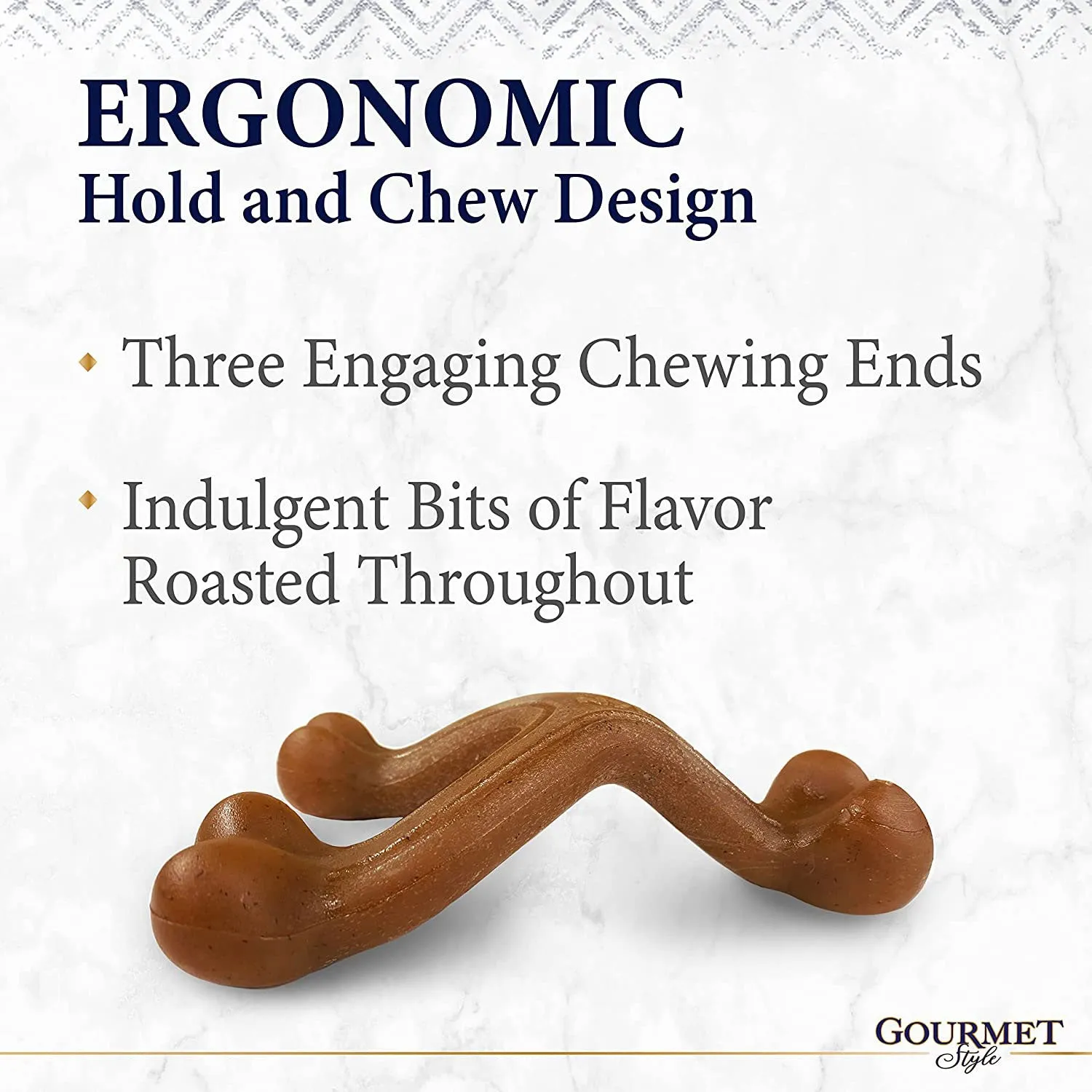 Nylabone Gourmet Strong Chew Wishbone Bacon