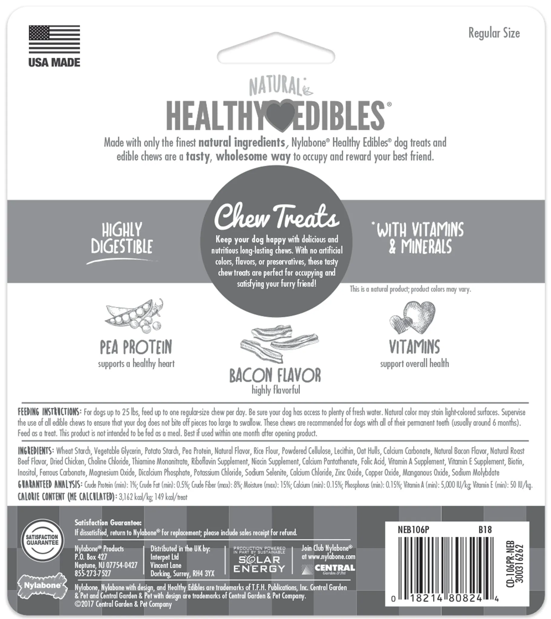 Nylabone Healthy Edibles, Regular (4.5"), 3 pack