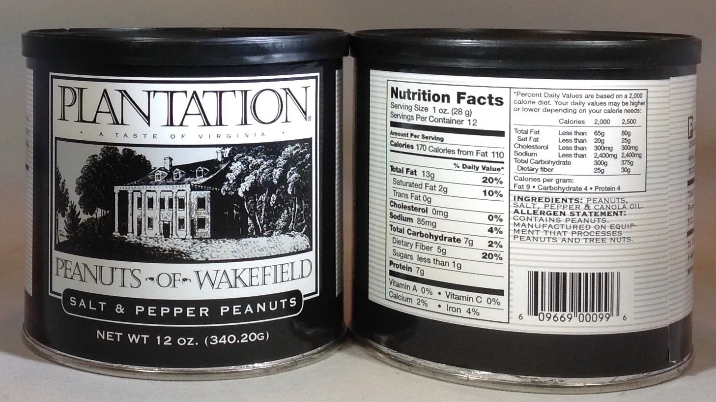 Plantation Peanuts of Wakefield -  Single 10oz. tins