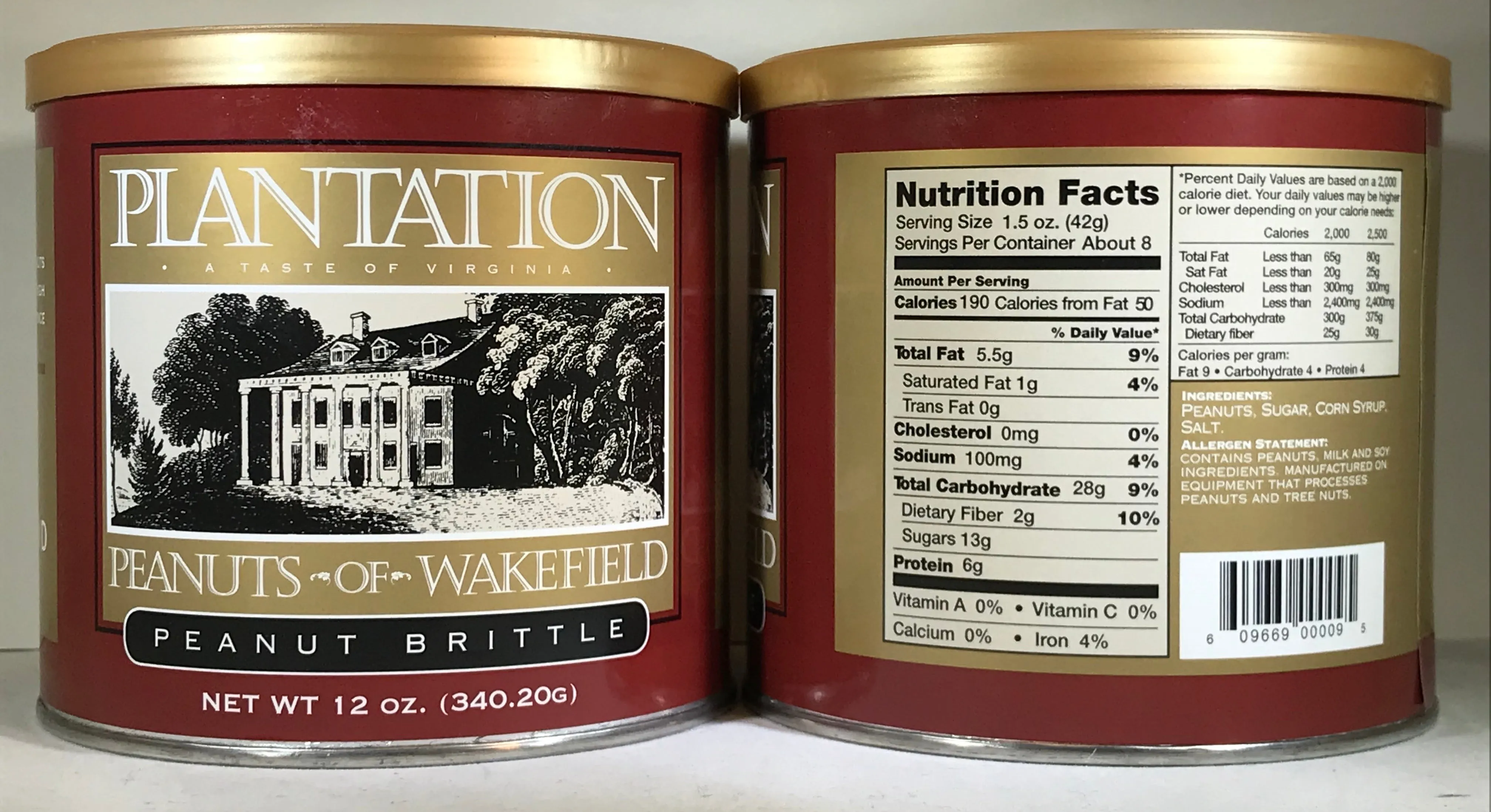 Plantation Peanuts of Wakefield -  Single 10oz. tins