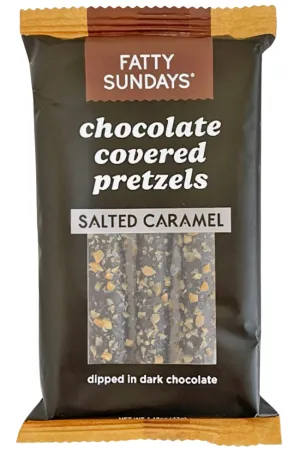 Salted Caramel Chocolate Covered Pretzels