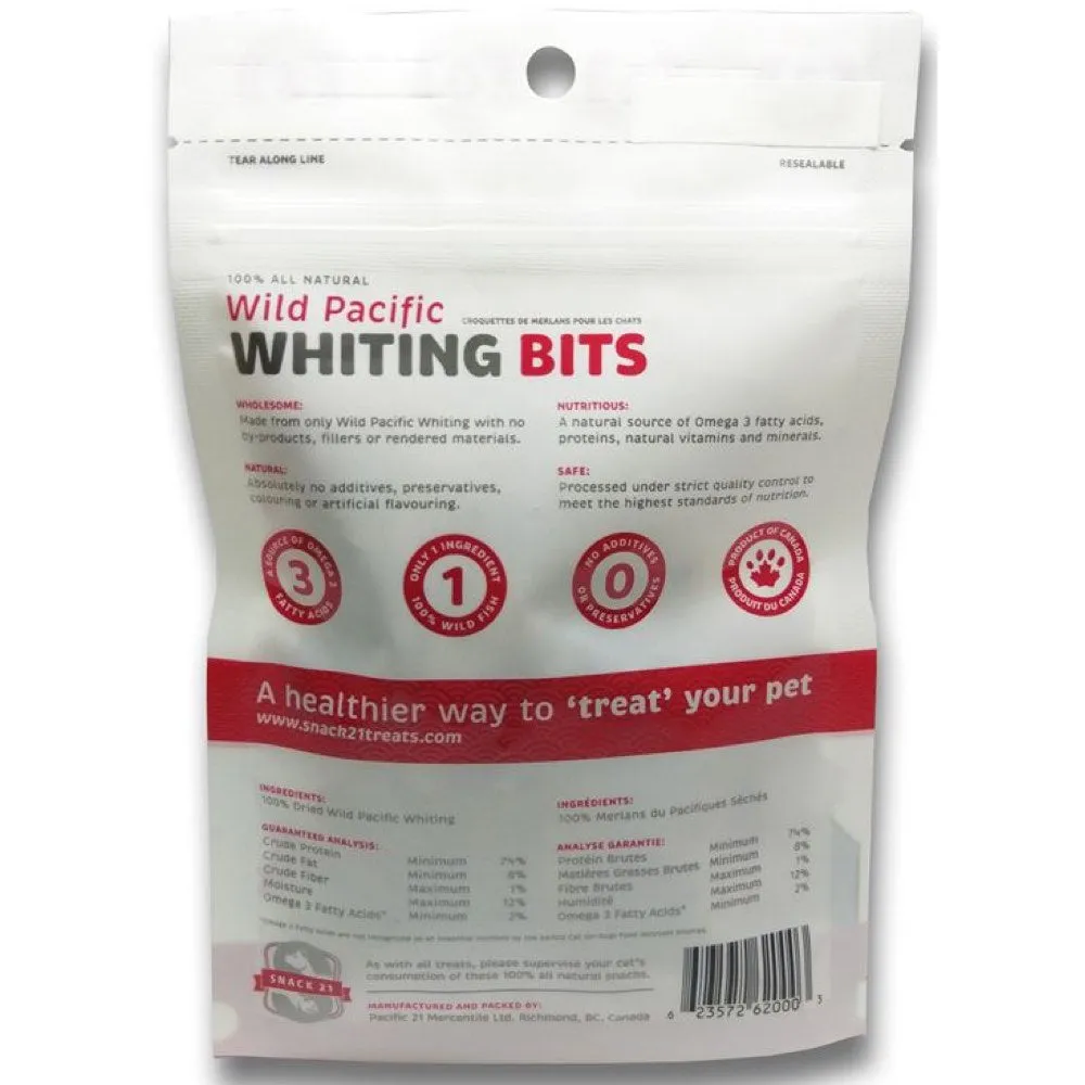 Snack 21 Wild Pacific Whiting Bits Cat Treats 25g