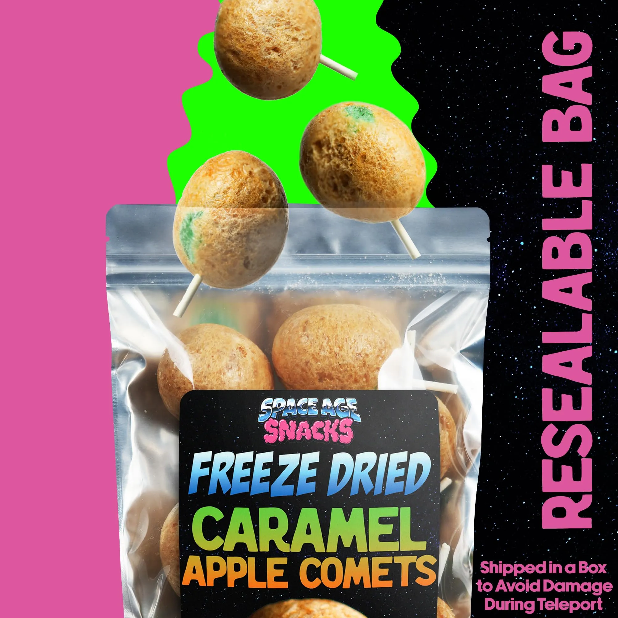 Space Age Snacks - Caramel Apple Comets 7 oz - Single Pack