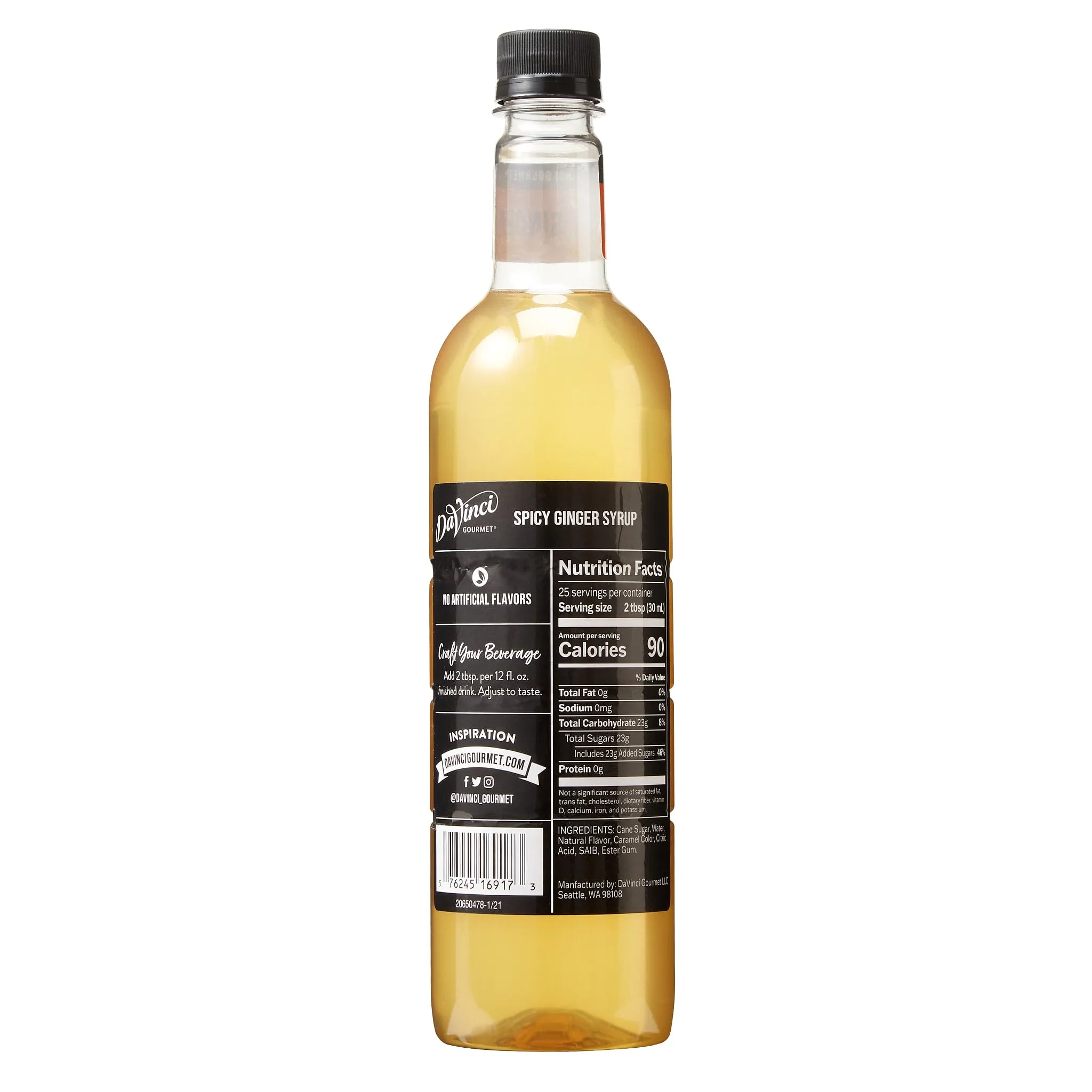 Spicy Ginger Syrup - 4 x 750 ml