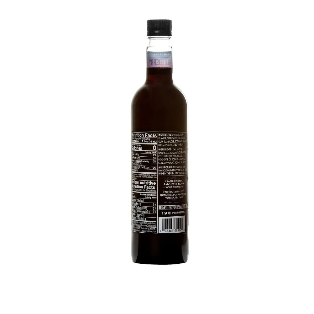 Sugar-Free Blueberry Syrup - 4 x 750 ml Plastic