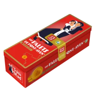 Traou Mad Galettes (thin crispy butter cookies) red tin · 200g (7 oz)