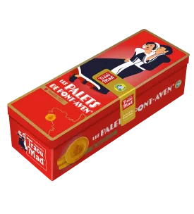 Traou Mad Galettes (thin crispy butter cookies) red tin · 200g (7 oz)