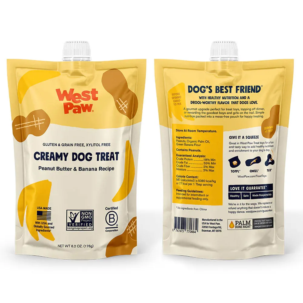 West Paw Peanut Butter & Banana Creamy Treat