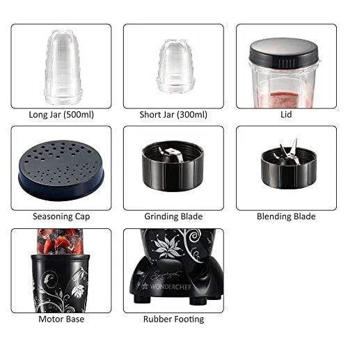 Wonderchef 400 Watt Nutri-Blend Black)