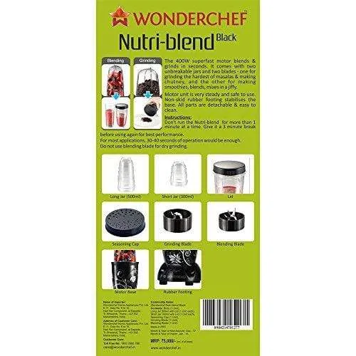 Wonderchef 400 Watt Nutri-Blend Black)