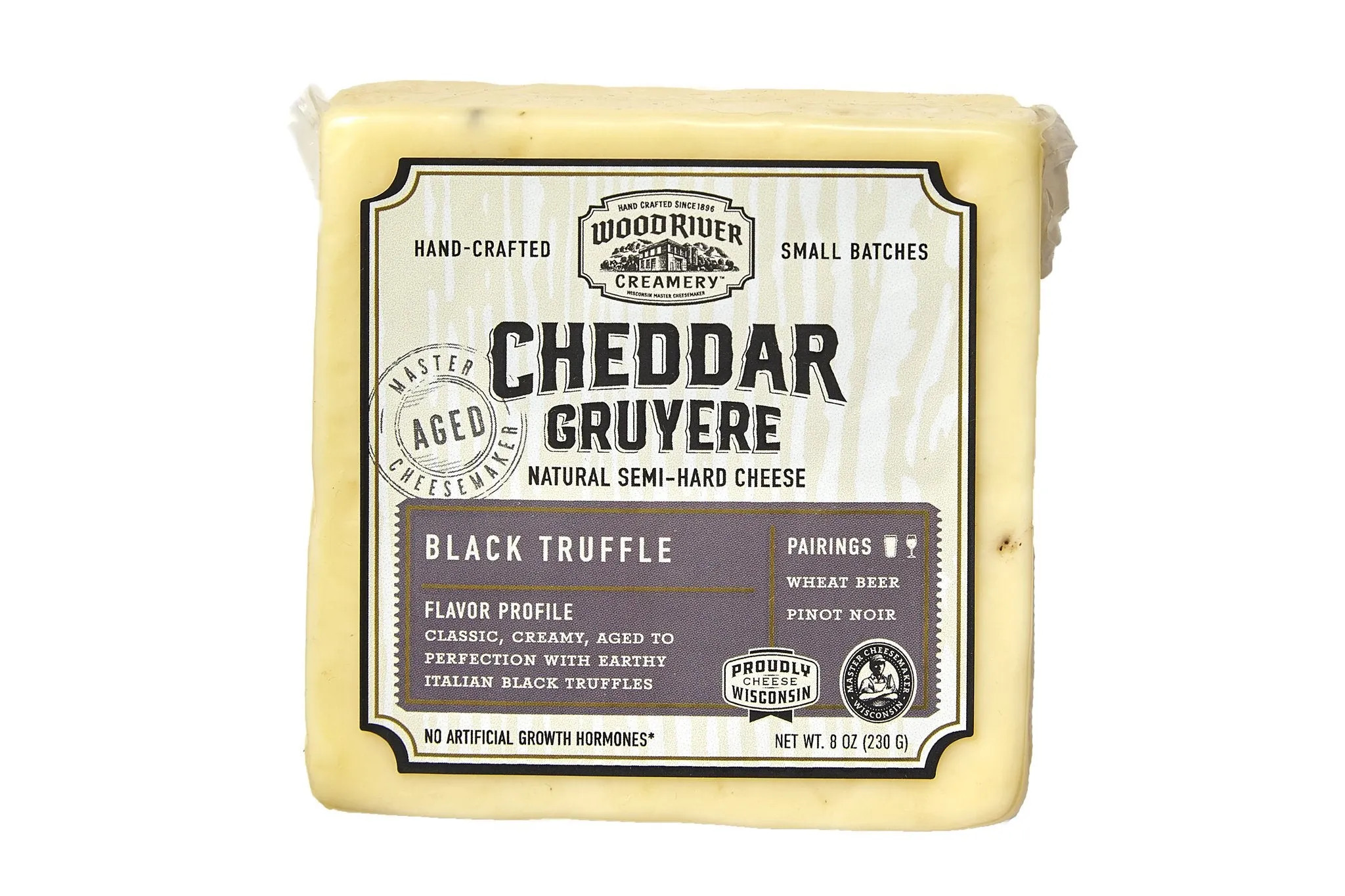 Wood River Creamery ~ Black Truffle Cheddar Gruyere